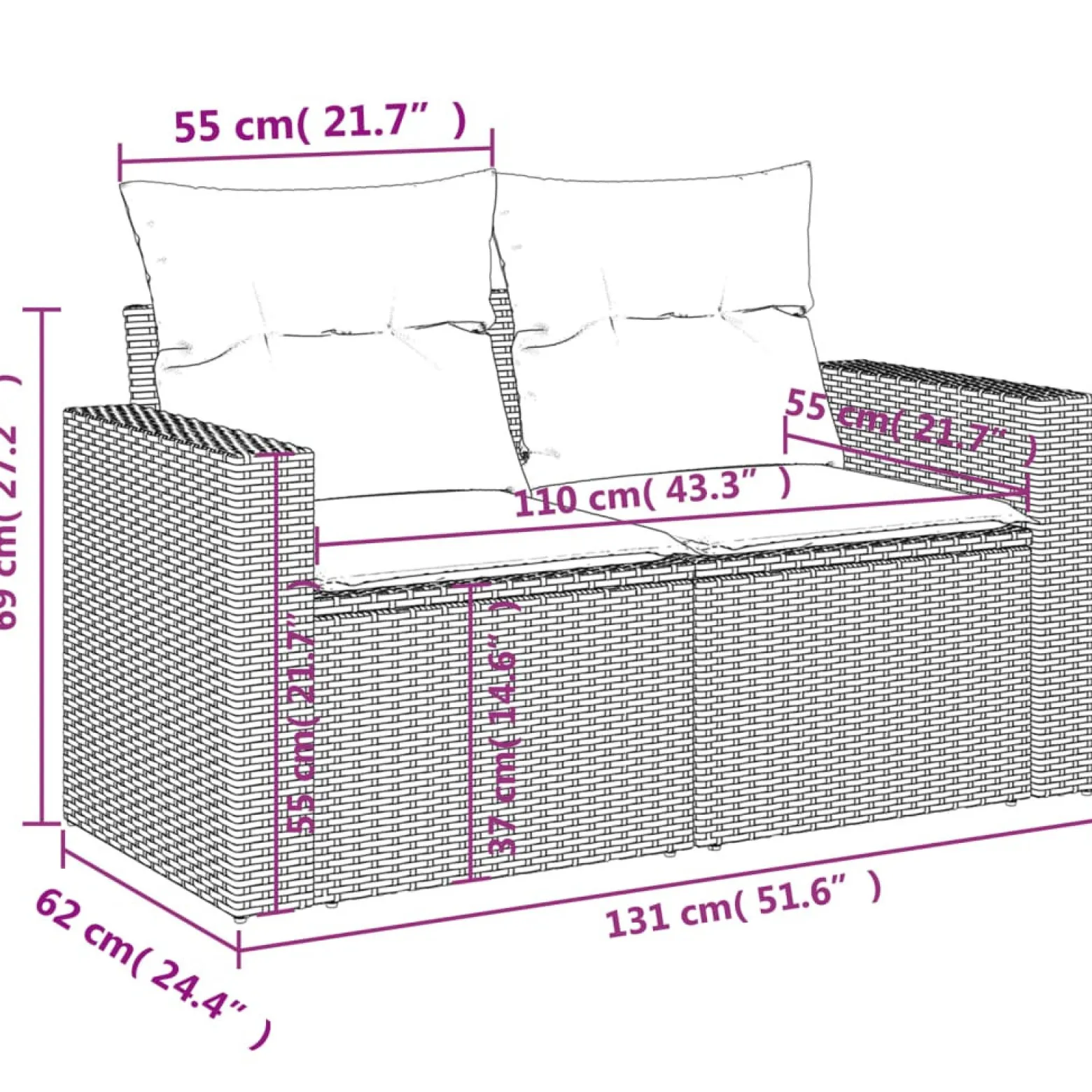 Zestaw Mebli Ogrodowych Komplet Wypoczynkowy Na Taras Balkon Ogród Rattan