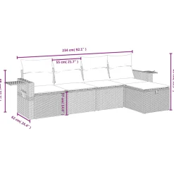 Zestaw Mebli Ogrodowych Komplet Wypoczynkowy Na Taras Balkon Ogród Poduszki