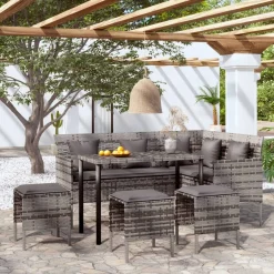 Zestaw Mebli Ogrodowych Komplet Wypoczynkowy Na Taras Balkon Ogród Rattan