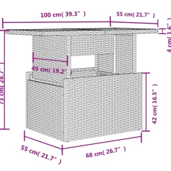 Zestaw Mebli Ogrodowych Komplet Wypoczynkowy Na Taras Balkon Ogród Rattan