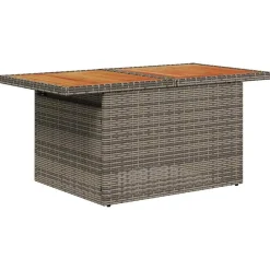 Zestaw Mebli Ogrodowych Modułowy Rattan Szary Sofa na Taras Ogród