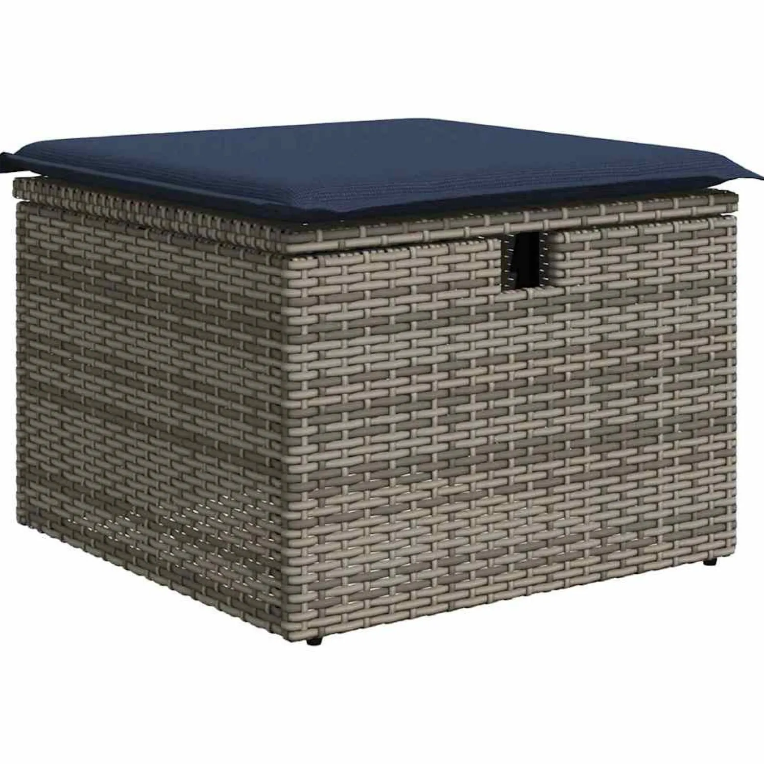 Zestaw Mebli Ogrodowych Modułowy Rattan Szary Sofa na Taras Ogród