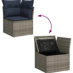 Zestaw Mebli Ogrodowych Rattan Poduszki Na Taras Balkon Ogród Na Patio