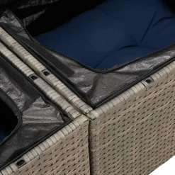 Zestaw Mebli Ogrodowych Rattan Poduszki Na Taras Balkon Ogród Na Patio