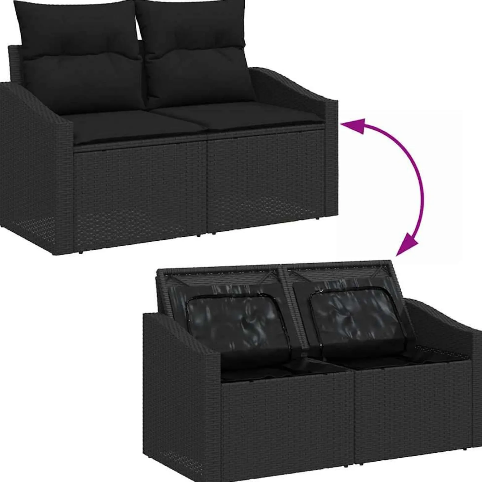 Zestaw Mebli Ogrodowych Rattan Na Taras Balkon Ogród Do Ogrodu Na Patio