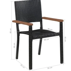 Zestaw Mebli Ogrodowych Stół Krzesła Rattan Do Ogrodu Na Taras Na Balkon