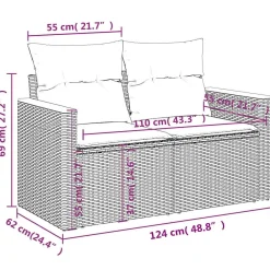 Zestaw Mebli Ogrodowych Stolik Rattan Poduszki Na Balkon I Taras Na Balkon