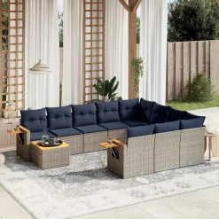Zestaw Mebli Ogrodowych Stół Rattan Poduszki Do Ogrodu Na Taras Do Ogrodu