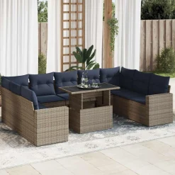 Zestaw Mebli Ogrodowych Stół Rattan Poduszki Do Ogrodu Na Taras Na Patio
