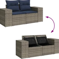 Zestaw Mebli Ogrodowych Stół Rattan Poduszki Do Ogrodu Na Taras Na Balkon