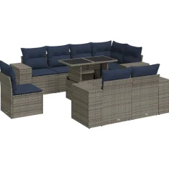 Zestaw Mebli Ogrodowych Stół Rattan Poduszki Do Ogrodu Na Taras Na Balkon