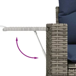 Zestaw Mebli Ogrodowych Stół Rattan Poduszki Do Ogrodu Na Taras Na Balkon