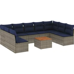 Zestaw Mebli Ogrodowych Stół Rattan Poduszki Do Ogrodu Na Taras Na Patio