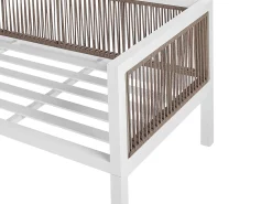 Zestaw mebli ogrodowych stół sofa biały