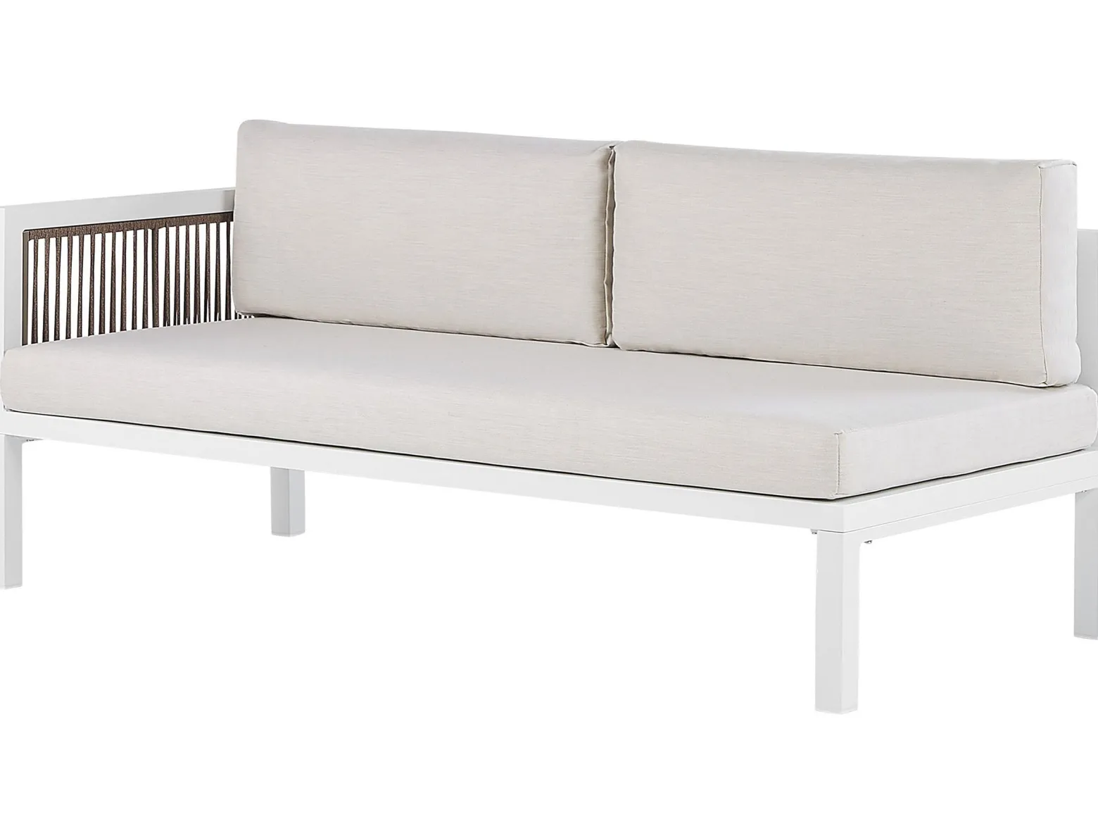 Zestaw mebli ogrodowych stół sofa biały