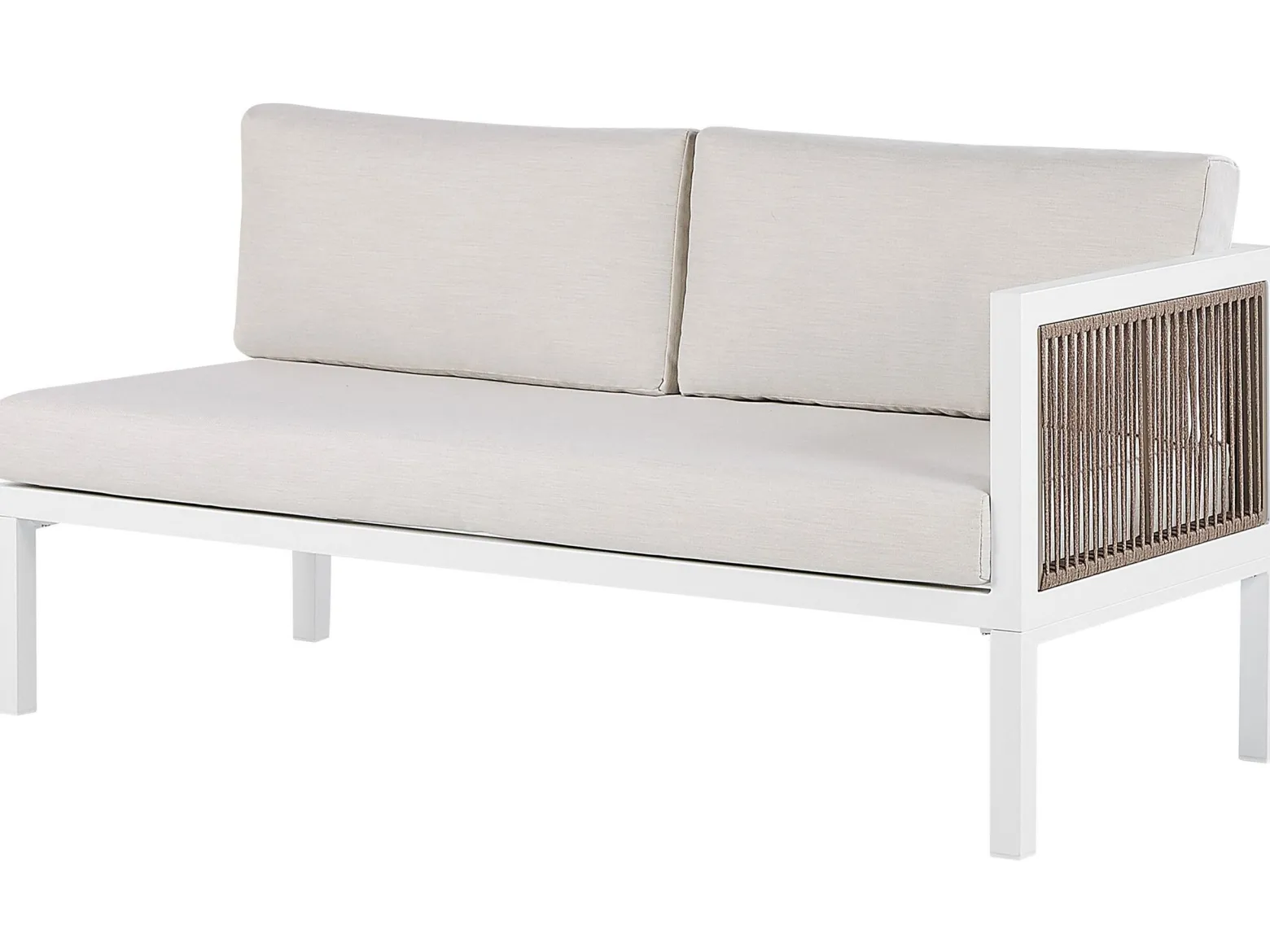 Zestaw mebli ogrodowych stół sofa biały