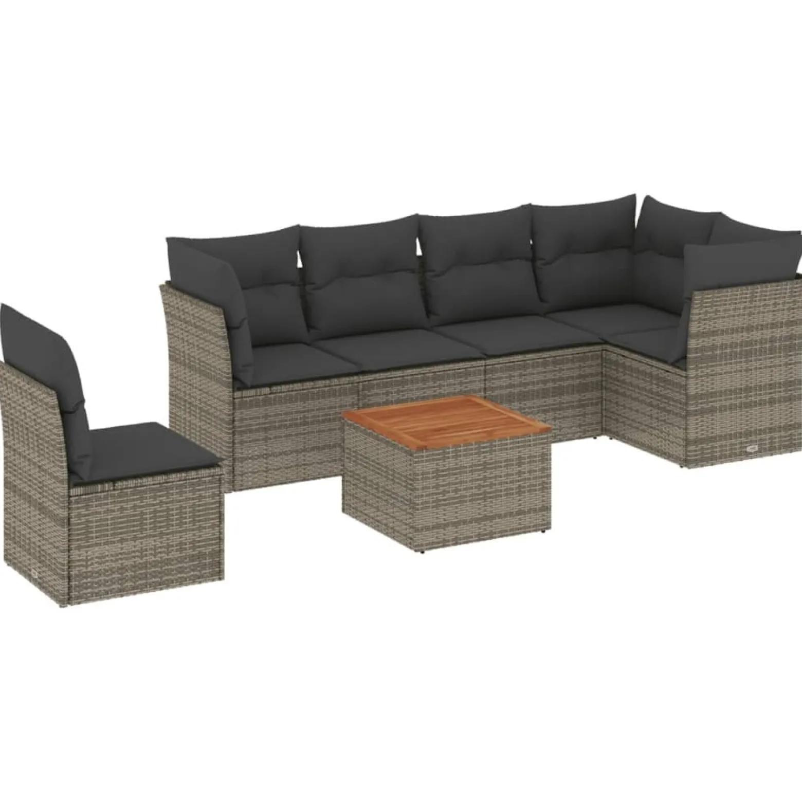 Zestaw mebli ogrodowych szary technorattan zestaw na taras ogród balkon