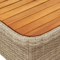 Zestaw mebli ogrodowych technorattan beżowy stolik fotel na taras balkon