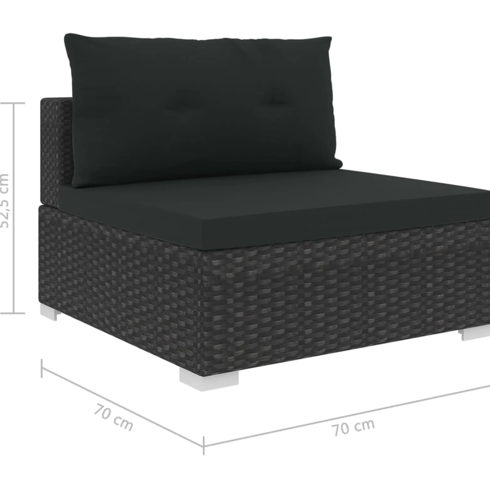 Zestaw Mebli Ogrodowych Wypoczynkowy Sofy Stolik Podnóżek Rattan Do Ogrodu