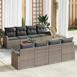 Zestaw Mebli Ogrodowych Wypoczynkowy Sofy Stolik Rattan Na Patio Na Taras