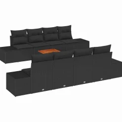 Zestaw Mebli Ogrodowych Wypoczynkowy Sofy Stolik Rattan Na Patio Na Taras