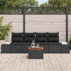 Zestaw Mebli Ogrodowych Wypoczynkowy Sofy Stolik Rattan Na Patio Na Taras