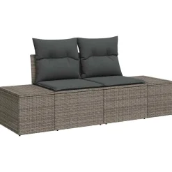 Zestaw Mebli Ogrodowych Wypoczynkowy Sofy Stolik Rattan Poduszki Na Balkon