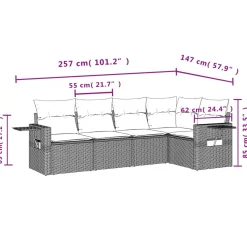 Zestaw Mebli Ogrodowych Wypoczynkowe na Taras Balkon Ogród do Restauracji