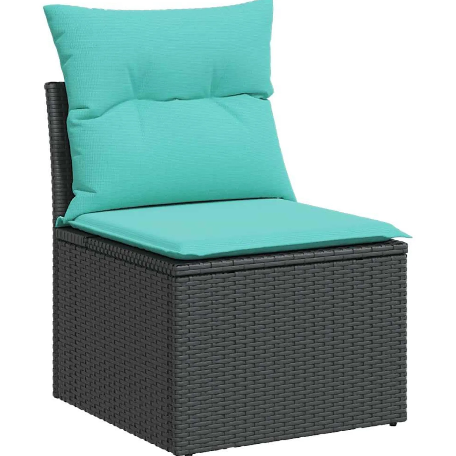 Zestaw Mebli Ogrodowych Wypoczynkowy Rattan Czarny Sofa Stół na Taras