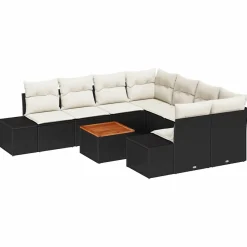 Zestaw Mebli Ogrodowych Wypoczynkowy Sofy Stolik Rattan Na Patio Na Taras