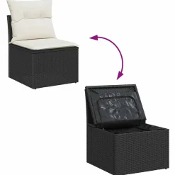 Zestaw Mebli Ogrodowych Wypoczynkowy Sofy Stolik Rattan Na Patio Na Taras