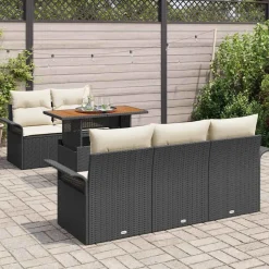 Zestaw Mebli Ogrodowych Wypoczynkowy Sofy Stolik Rattan Na Taras Na Balkon