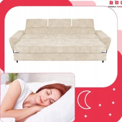 Zestaw mebli wypoczynkowych salonu Savio Sofa 3os fotele beż Family Meble