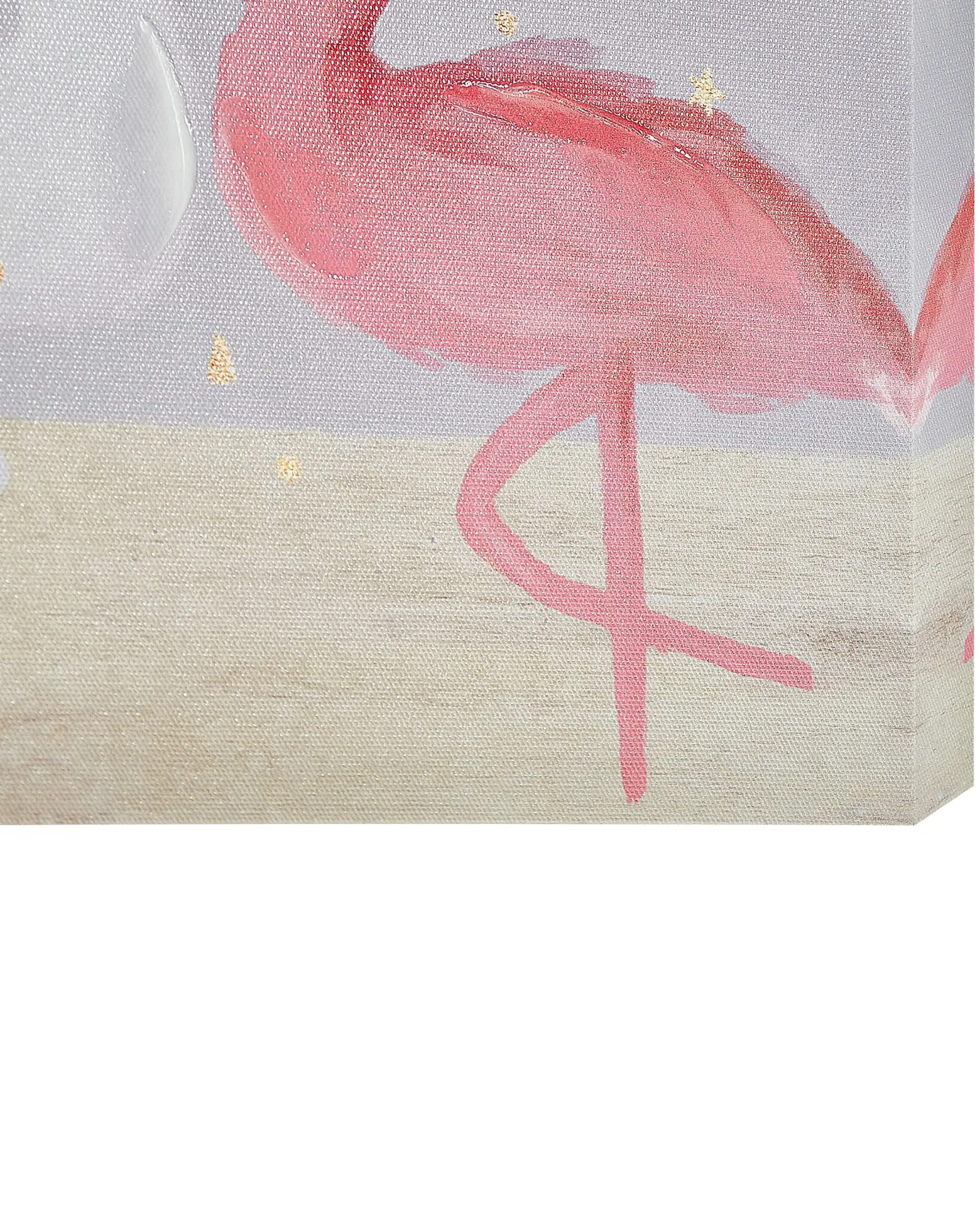 Zestaw 3 obrazów na płótnie 30 x 30 cm szaro-różowy TIMIA