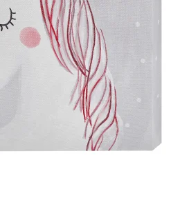 Zestaw 3 obrazów na płótnie 30 x 30 cm szaro-różowy TIMIA