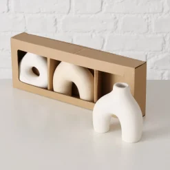 Zestaw ozdobnych wazoników METTY, 3 szt., wys. 10 cm