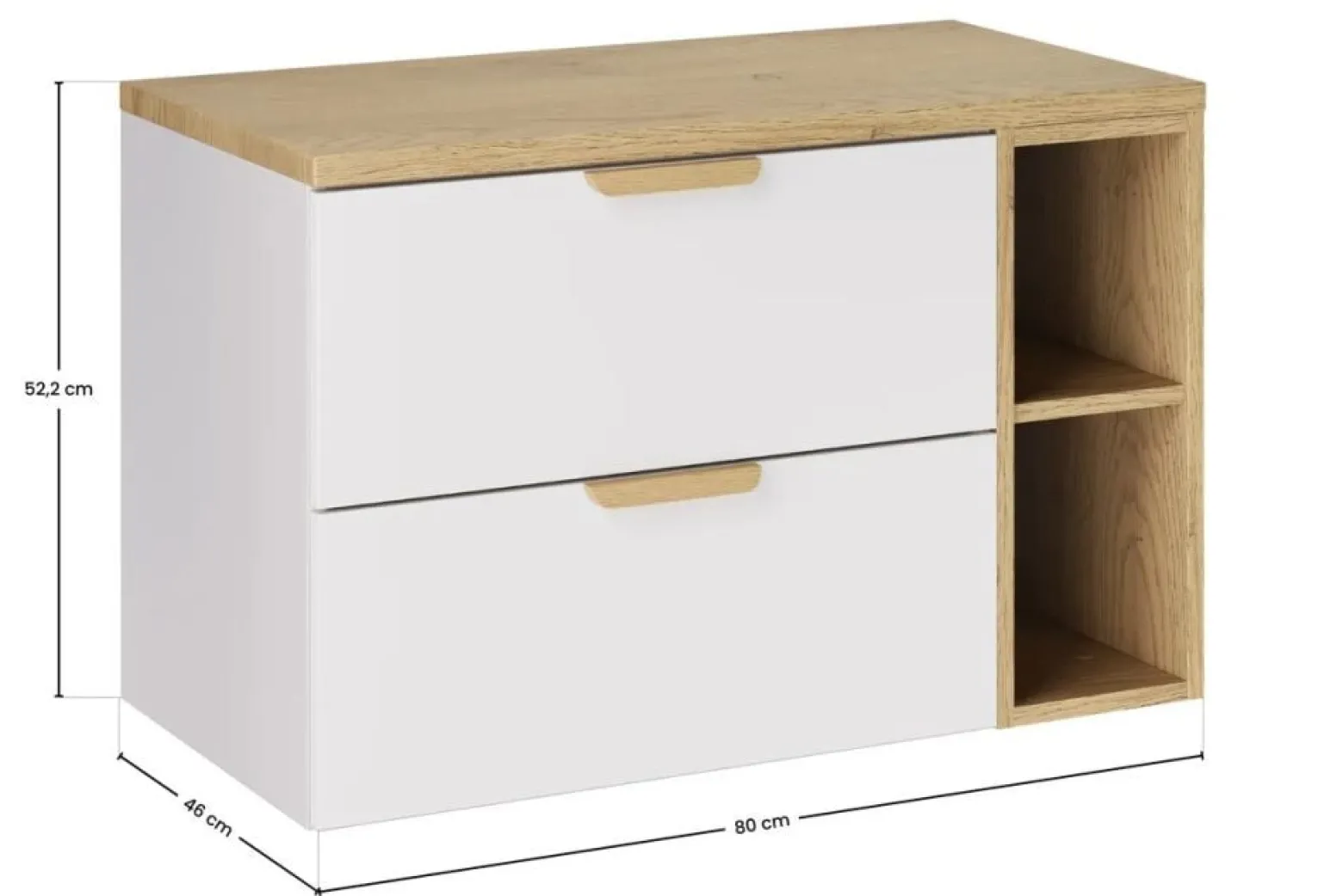 Zestaw pod umywalkę ASTER WHITE 80cm biały mat - z blatem COMAD 1 szt.