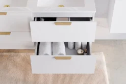 Zestaw pod umywalkę ASTER WHITE 80cm biały mat - z blatem COMAD 1 szt.