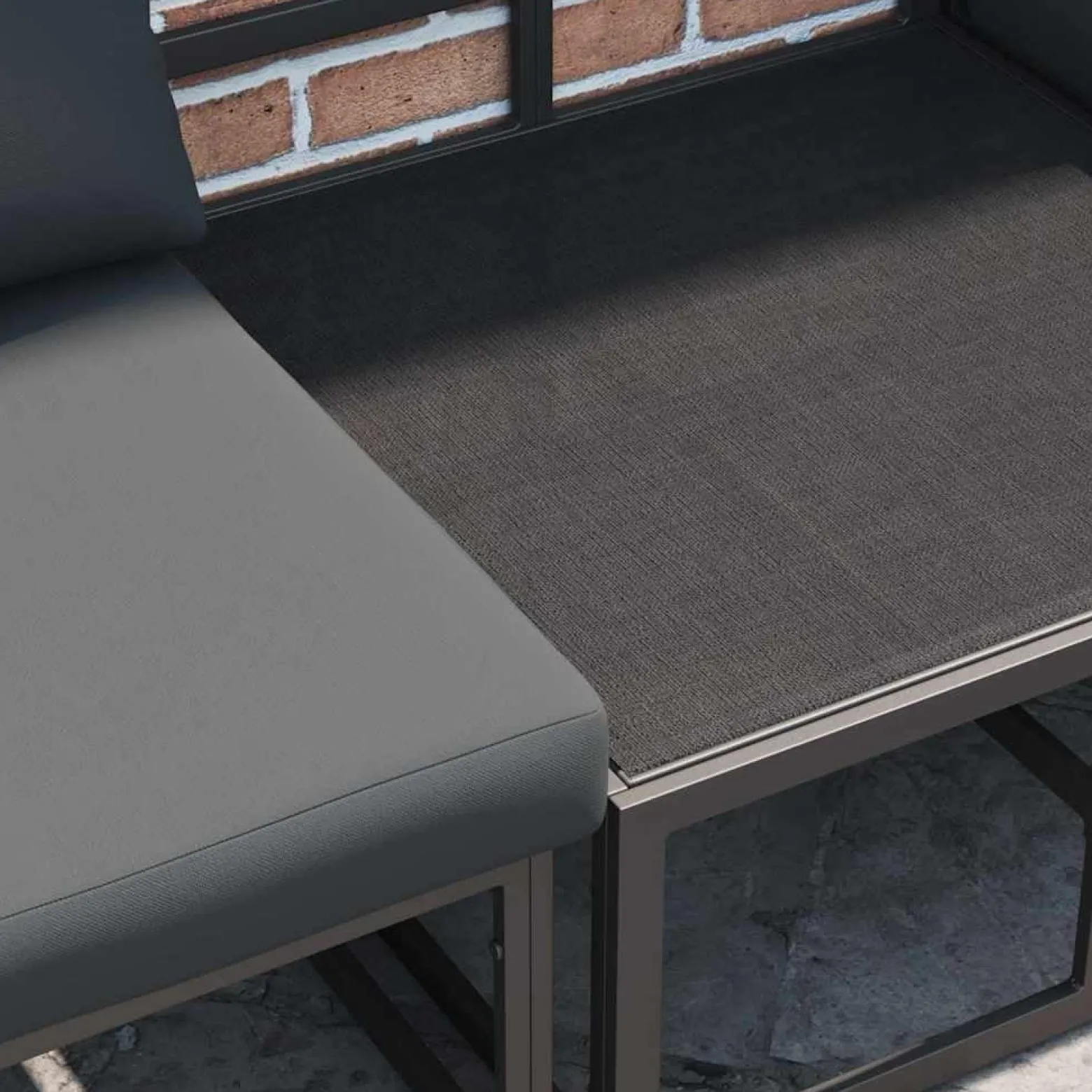 Zestaw Sof Ogrodowych Komplet Wypoczynkowy Aluminium Z Poduszkami