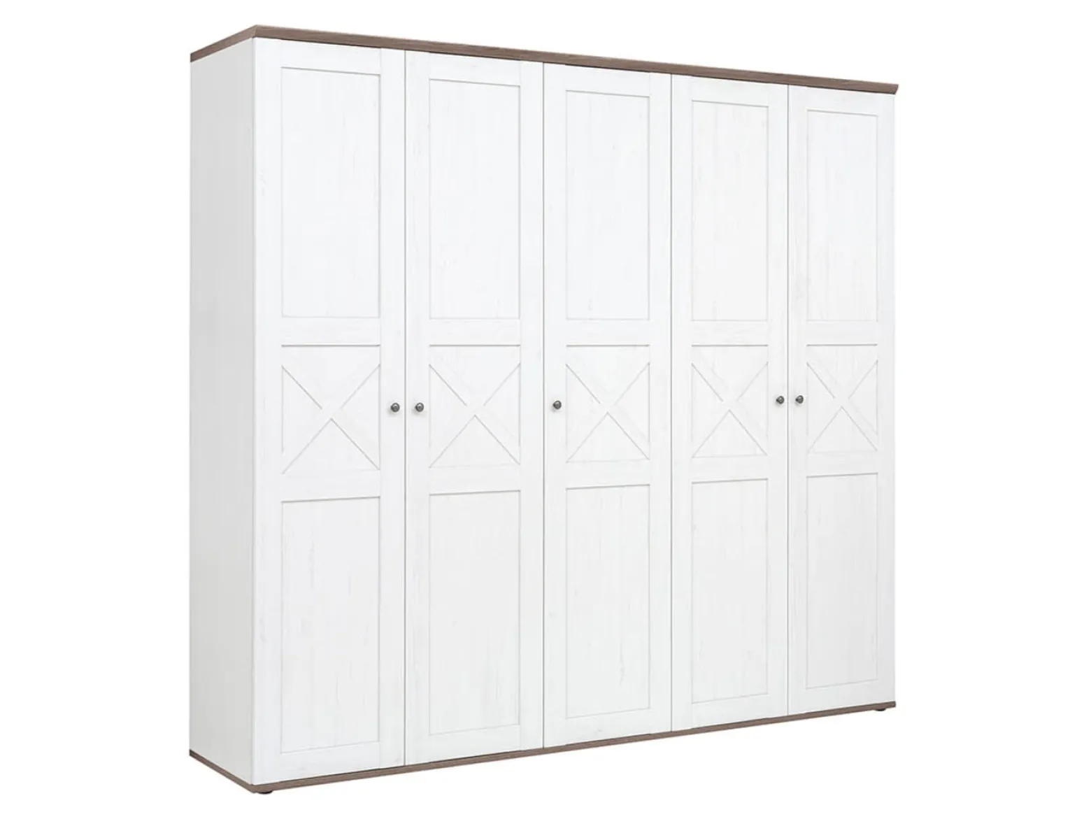 Zestaw Stockholm szafa i łóżko 160x200 sosna andersen biała