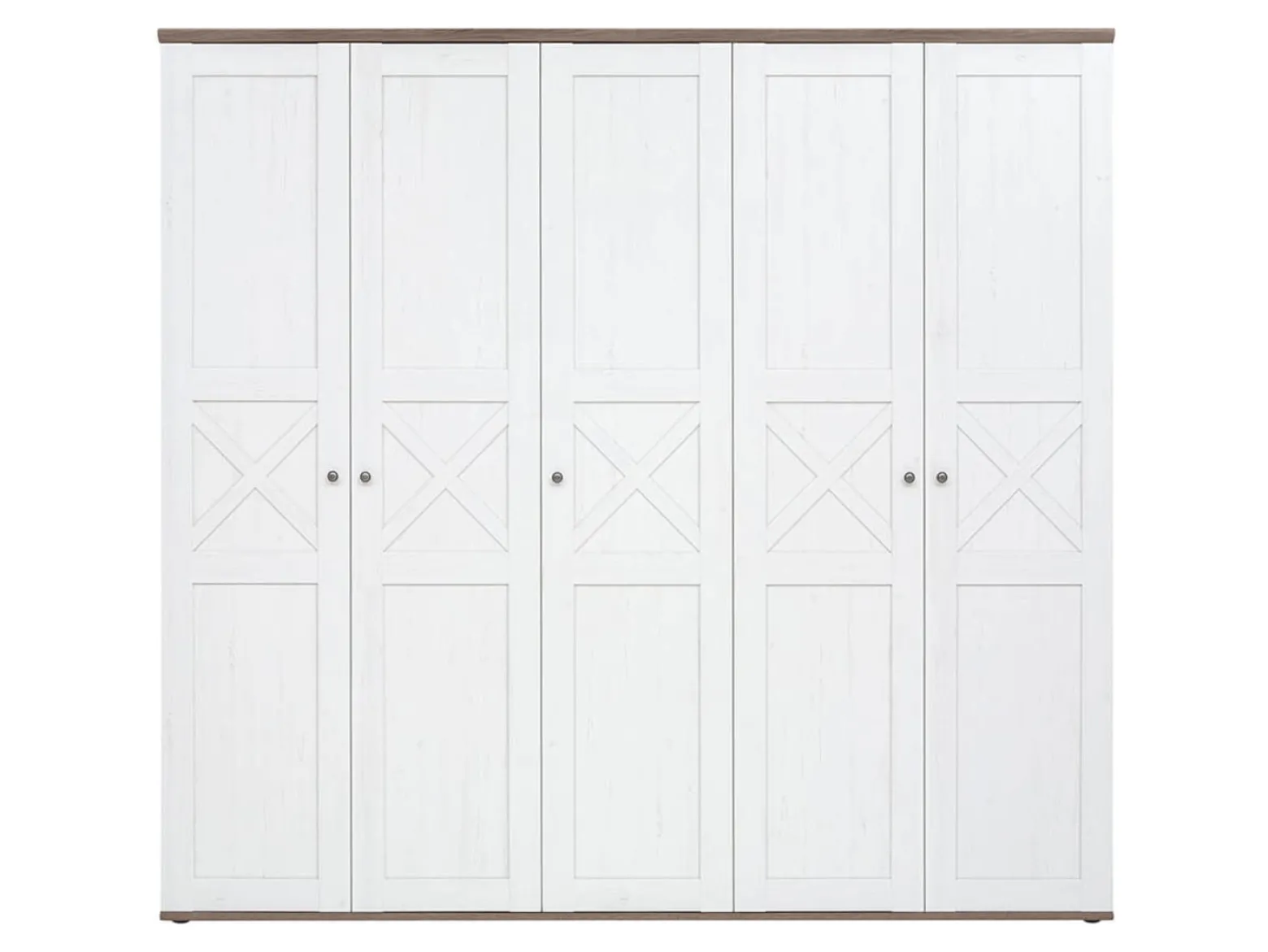 Zestaw Stockholm szafa i łóżko 160x200 sosna andersen biała