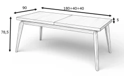 Zestaw Stół Okrągły Fornirowany 120/220cm + 4 krzesła dębowe sztaplowane
