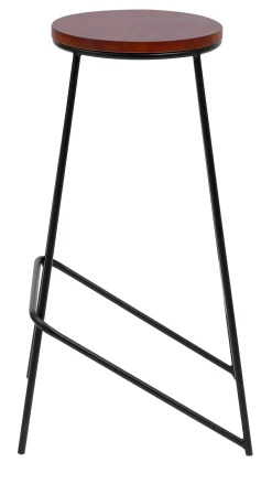 Zestaw 4 stołków barowych z metalu i naturalnego jesionu