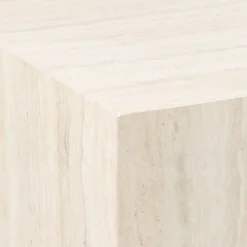 Zestaw 2 STOLIKÓW KAWOWYCH Dice Z MDF beżowy trawertyn