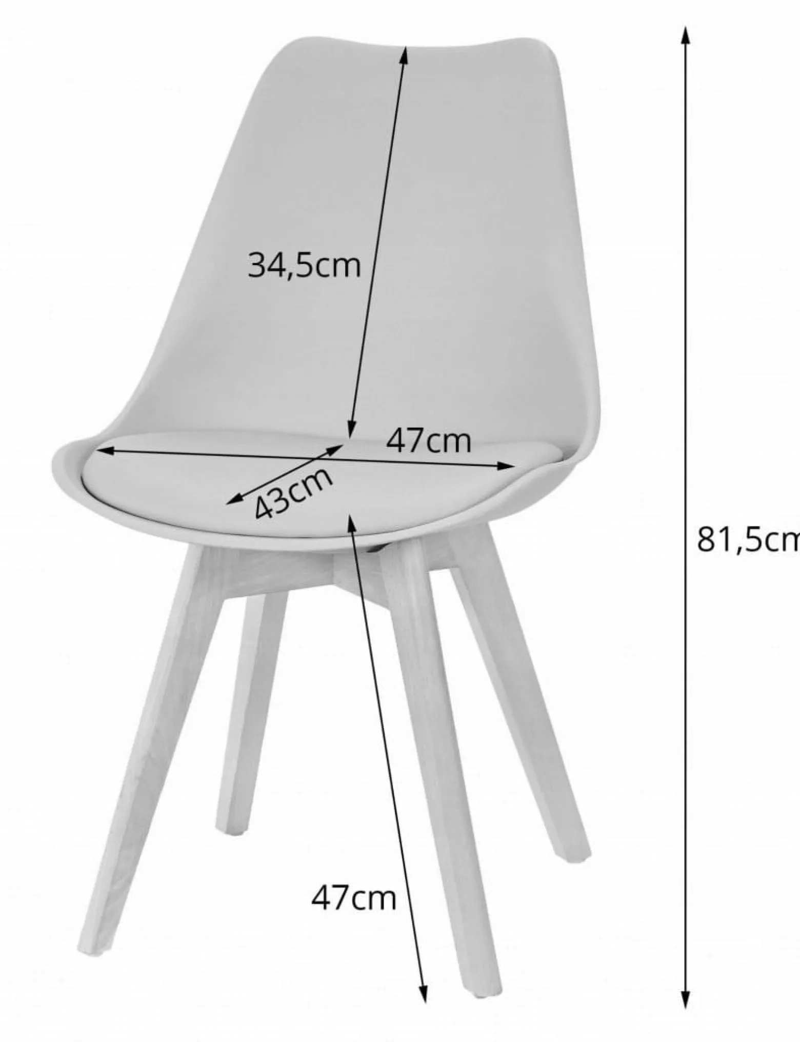 Zestaw stół prostokątny ADRIA 120x80 czarny + 4 krzesła MARK