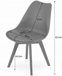 Zestaw stół prostokątny 120x80 craft + 4 krzesła MARK czarne