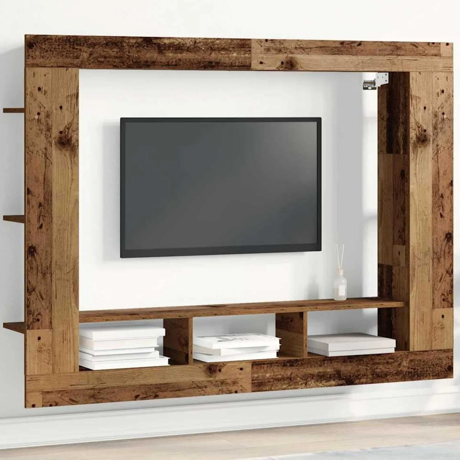 Zestaw Szafek RTV Szafka pod Telewizor Meblościanka Brąz 152 x 22 x 113 cm