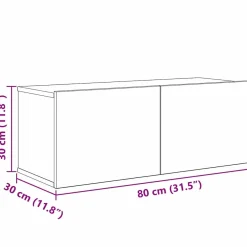 Zestaw Szafek RTV Szafka pod Telewizor Meblościanka Brąz 100 x 30 x 30 cm