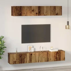 Zestaw Szafek RTV Szafka pod Telewizor Meblościanka Brąz 100 x 30 x 30 cm