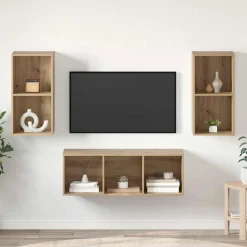 Zestaw szafek RTV 3 szt. dąb artisan 37 x 37 x 107 cm